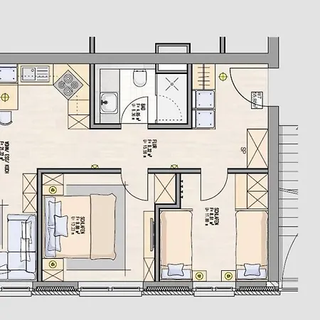 Апартаменты Achterhus - Wattwurm Йюст